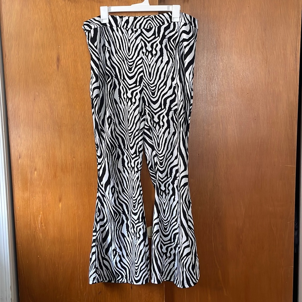 SHEIN Black and White Zebra Print Pants